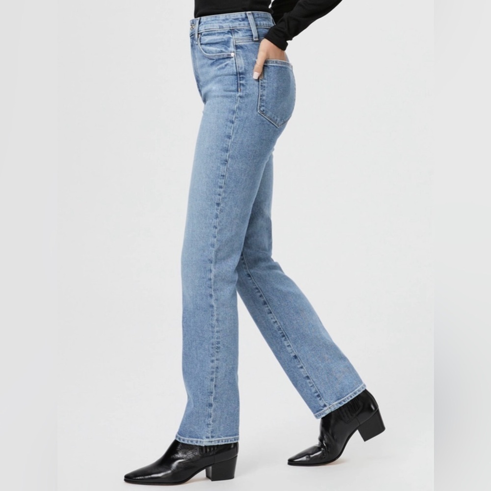PAIGE Sold Out Stella High-Rise Straight Leg Jean in Light Wash (Leela) Size 29 - Picture 3 of 12